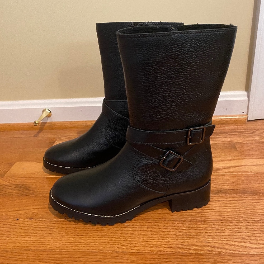 Talbots Black Leather Boots - NEW!